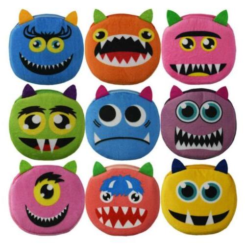 carino monster viso portamonete 4 felpa tessuto