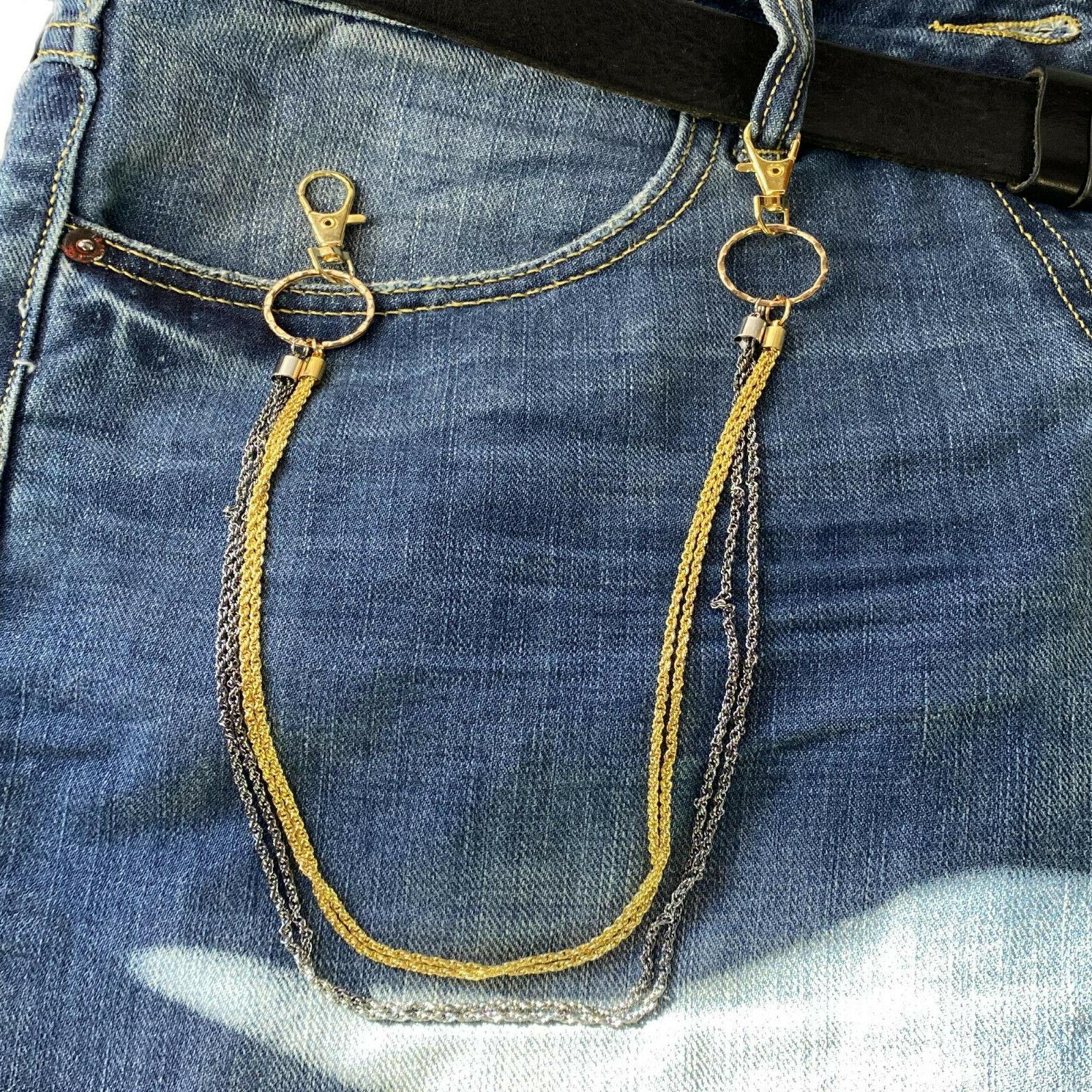 catena jeans da pantaloni in alluminio oro
