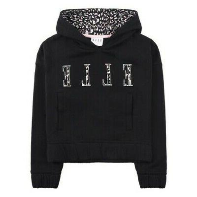 cheetah logo junior bambine sopra testa felpa