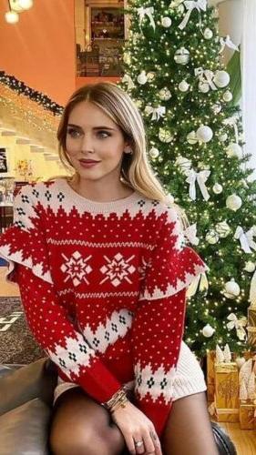 chiara ferragni maglioncino natalizio donna taglia unica