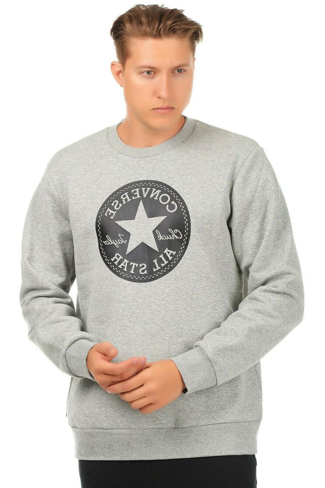chuck taylor firma girocollo uomo grigio abbigliamento