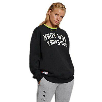 city college oversized crew felpe abbigliamento donna
