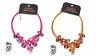 collana donna fluo arancione fucsia rame e pietre occasione