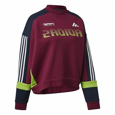 colorblock felpa in cotone bordeaux da donna
