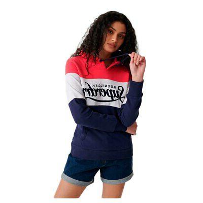 colour block loopback felpe abbigliamento donna blu