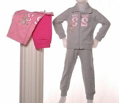 completo tuta tutina neonata felpa bimba zip