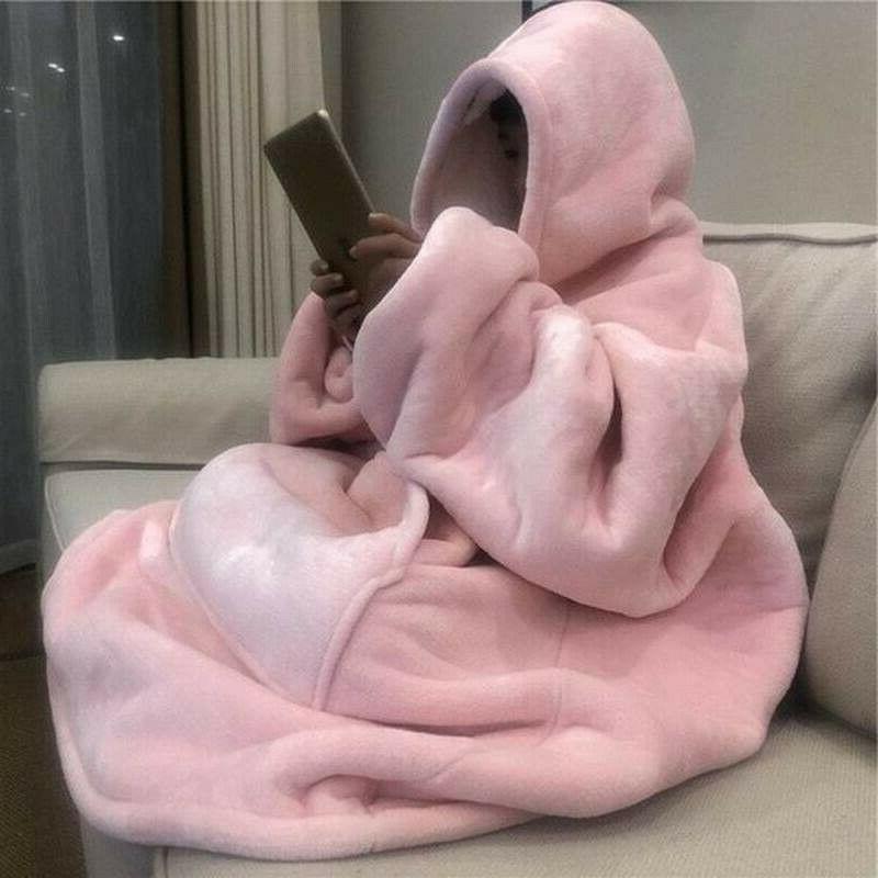 coperta con maniche felpa donna con cappuccio