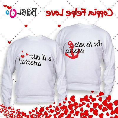 coppia di felpe love you and me