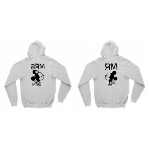 coppia felpa cappuccio mr e mrs fidanzati