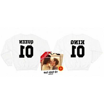 coppia felpa girocollo king e queen numeri