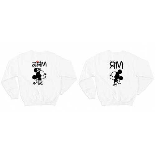 coppia felpa girocollo mr e mrs fidanzati
