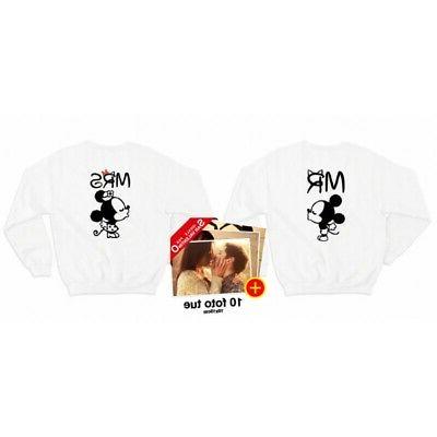coppia felpa girocollo mr e mrs topolino