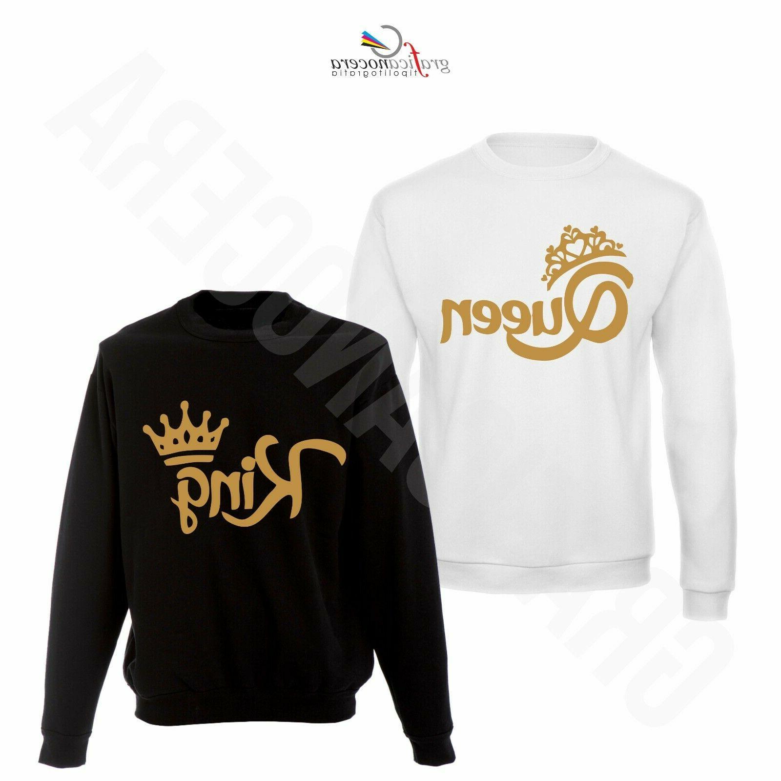 coppia felpe king e queen corona stampa
