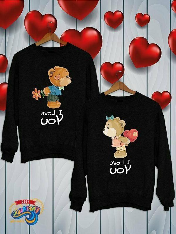 coppia felpe uomo donna coppie orsetto bacio