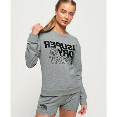 core sport crew felpe abbigliamento donna grigio