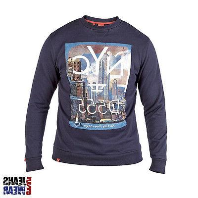 d555 uomo di marca stampato girocollo felpa