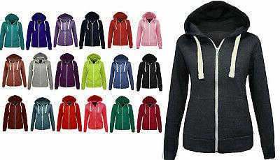 da donna zip felpa semplice giacca con