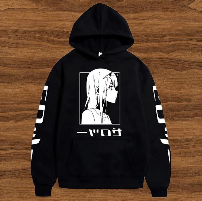 darling in the franxx felpa con cappuccio