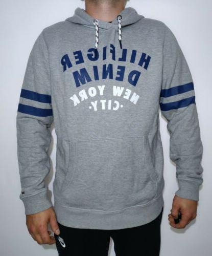denim felpa con cappuccio maglione maglia uomo
