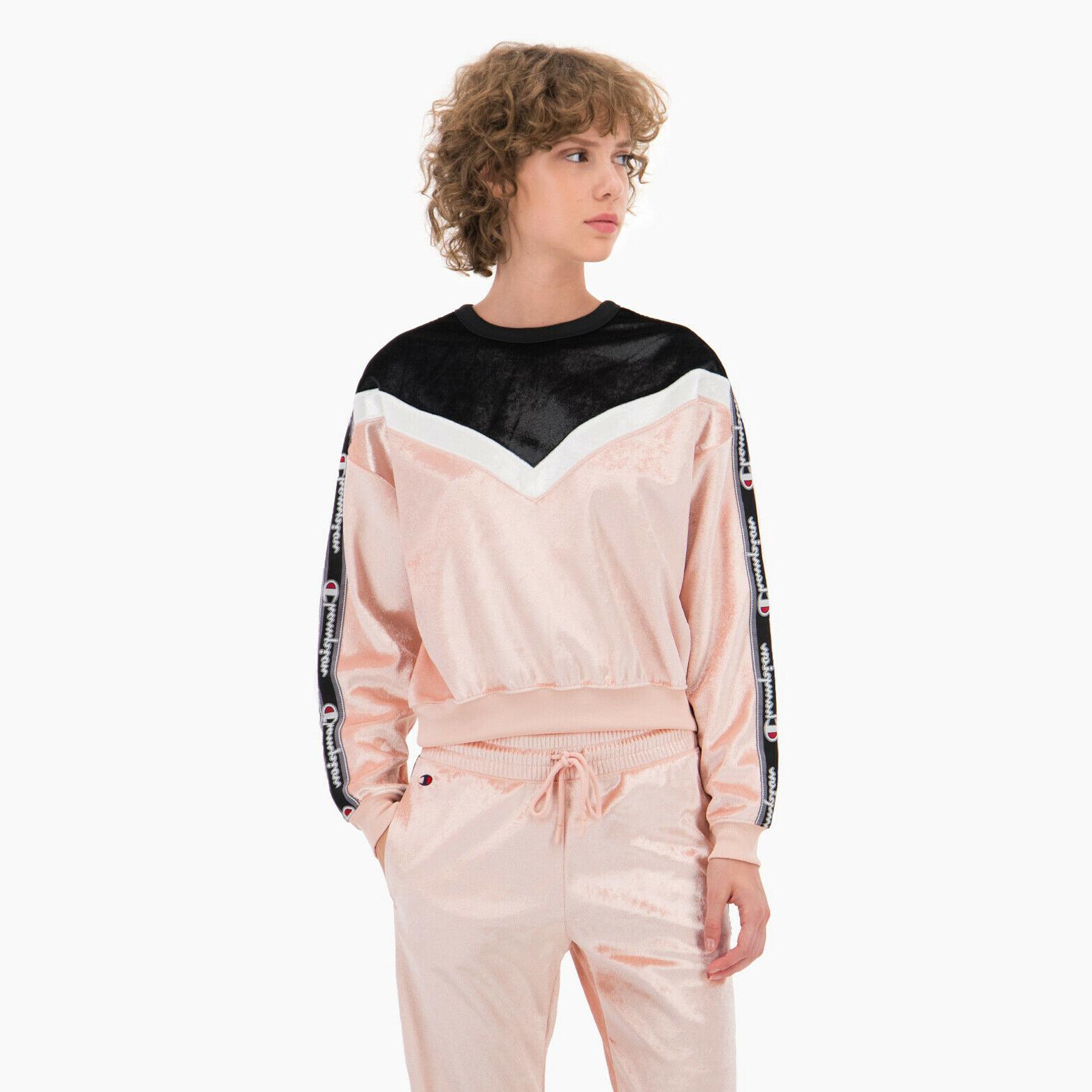 di wmn velluto colore blocco logo nastro