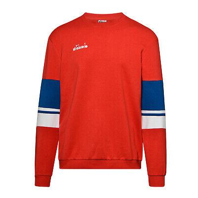 diadora felpa crewneck sweat logo per uomo