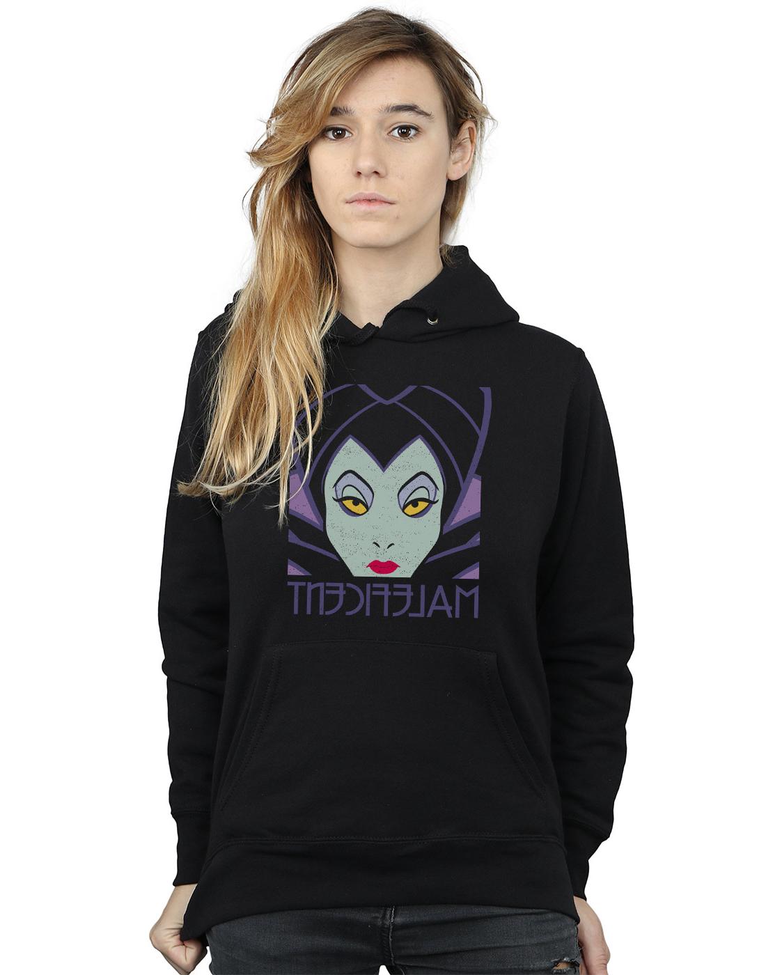disney donna maleficent cropped head felpa con