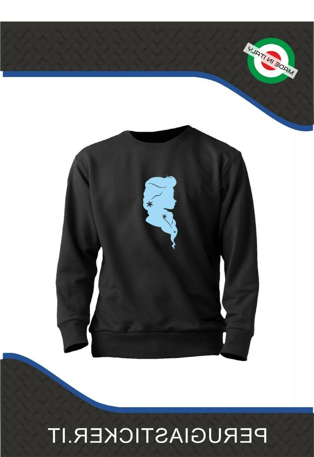 disney felpa nera con stampa personalizzata frozen