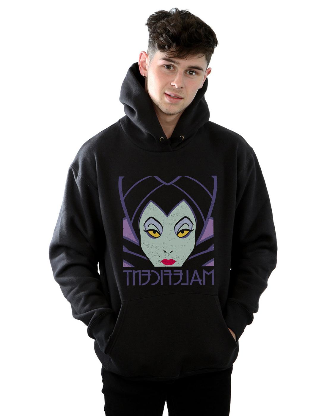 disney uomo maleficent cropped head felpa con