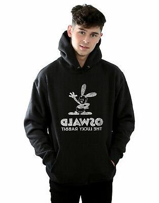 disney uomo oswald logo felpa con cappuccio