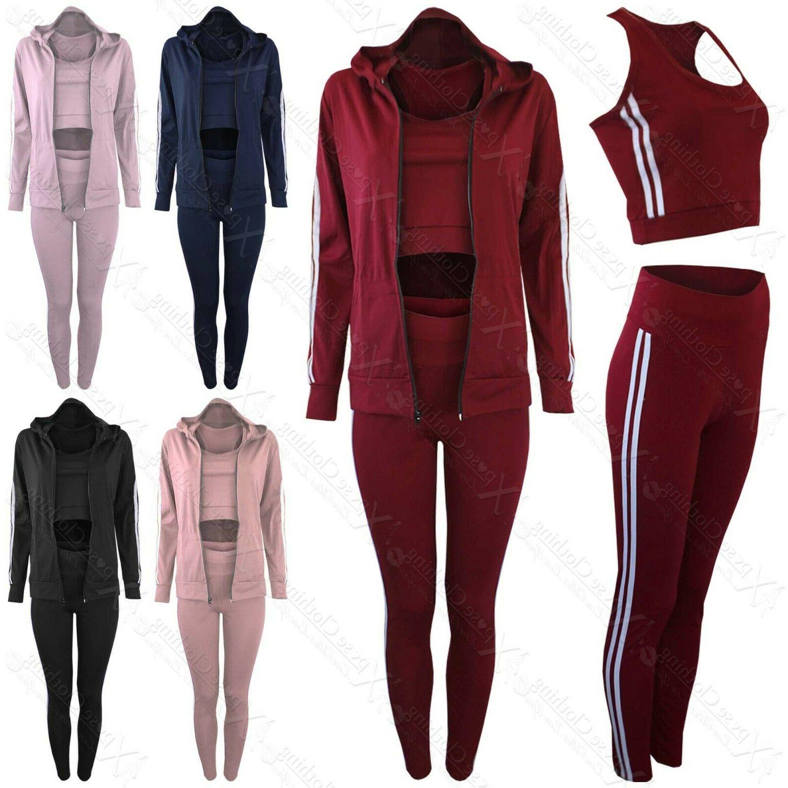 donna 3 pc righe tuta giacca da