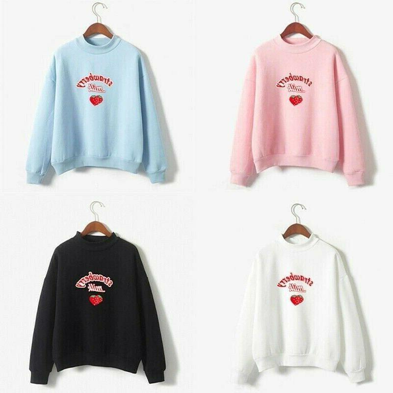 donna bambina carino pullover felpa giapponese cartoon