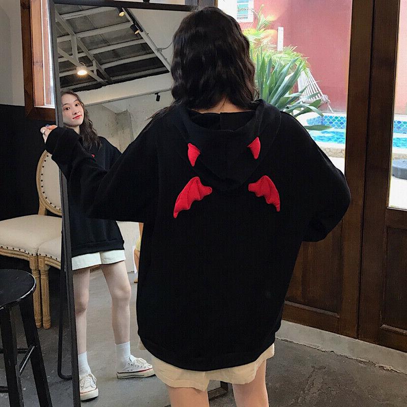 donna bambina kawaii felpa con cappuccio harajuku
