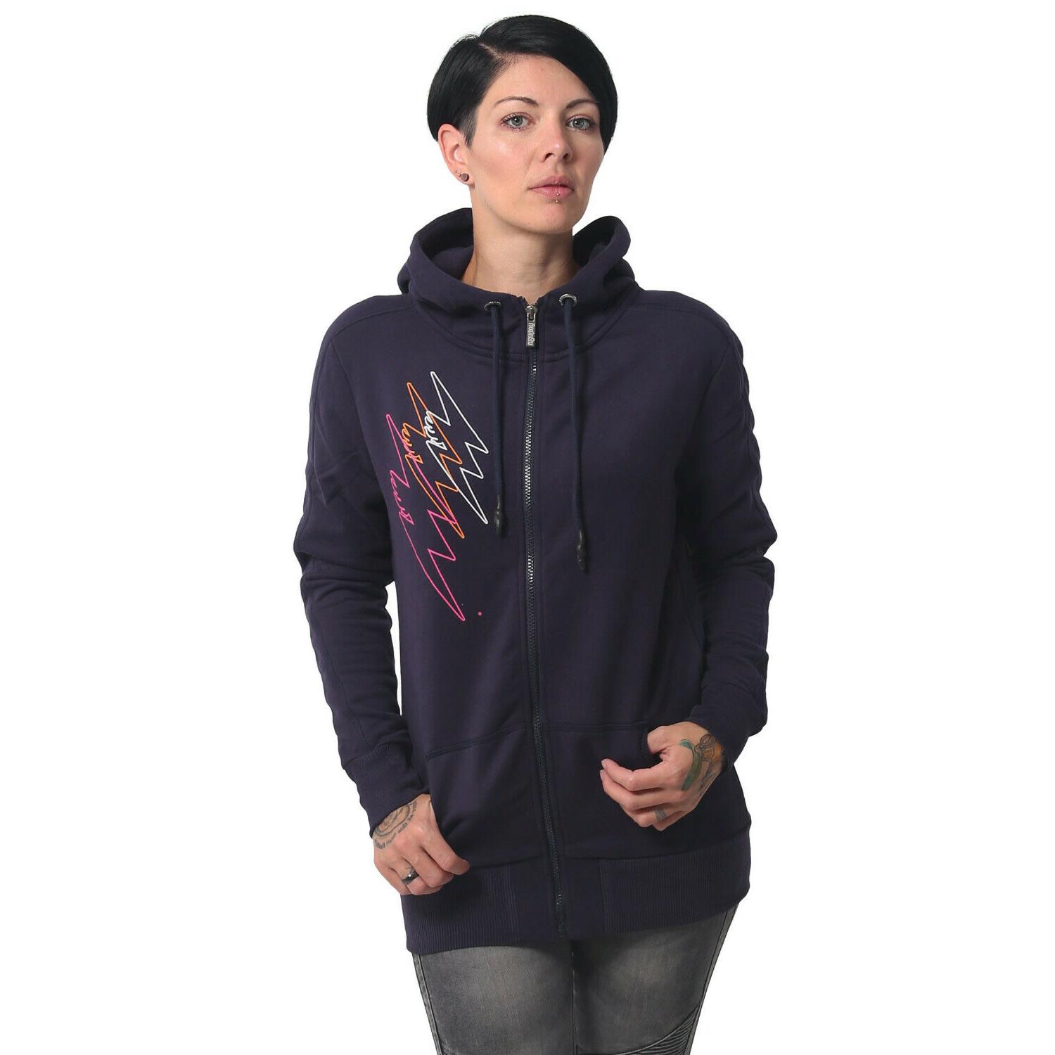 donna felpa con zip e cappuccio revival
