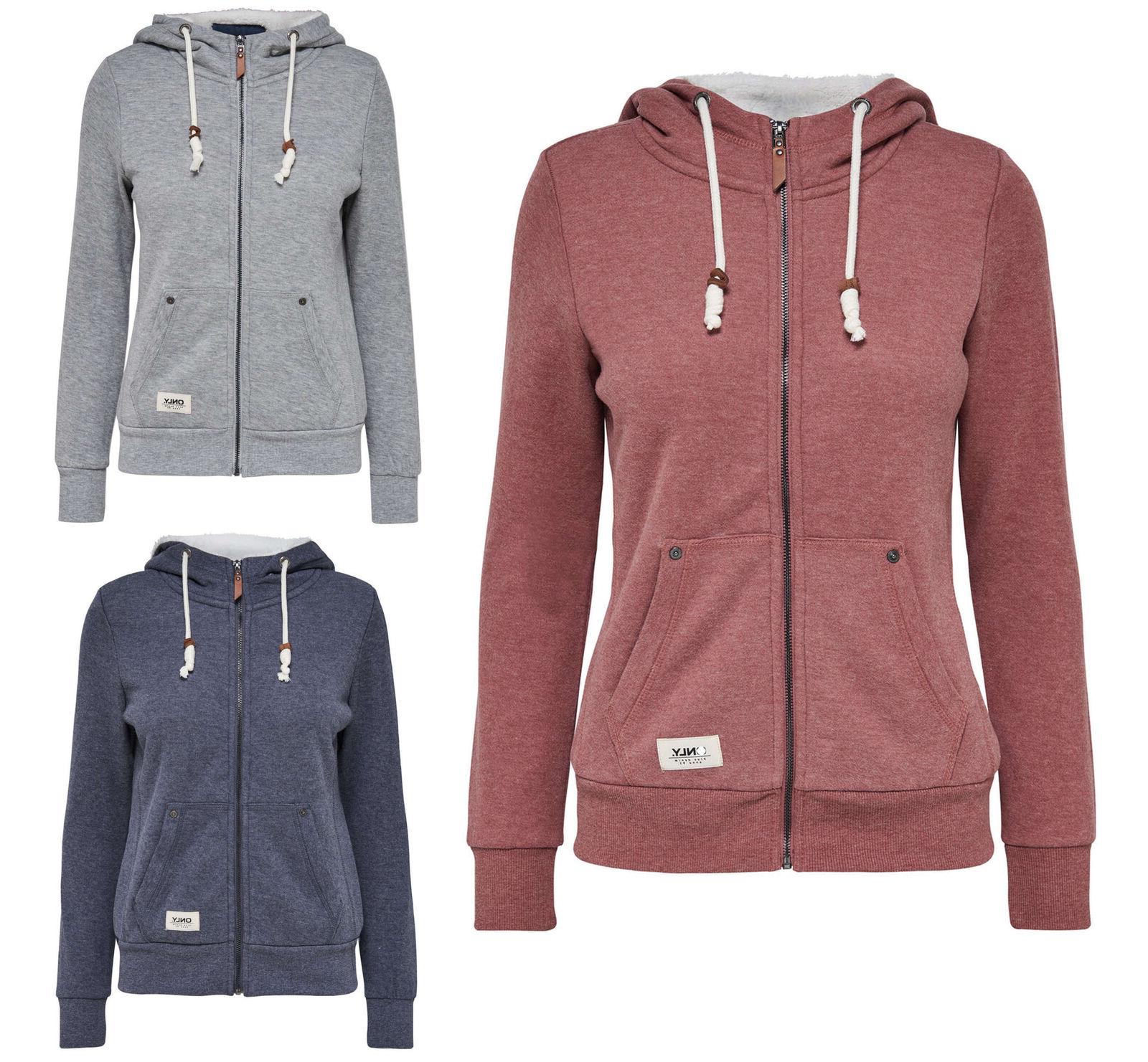 donna felpa giacca onlvada zip cappuccio mix