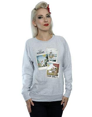 donna frozen olaf polaroid felpa