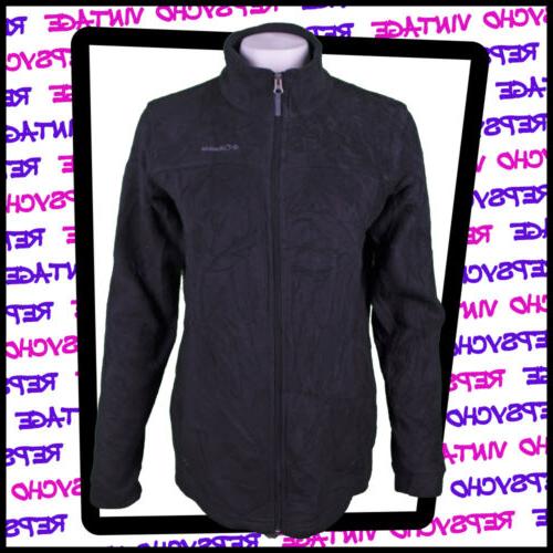 donna in pile con zip nero taglia