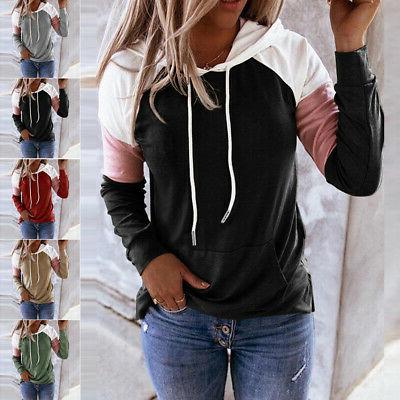 donna invernale con cappuccio maglione pullover manica
