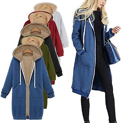 donna manica lunga zip up felpa con