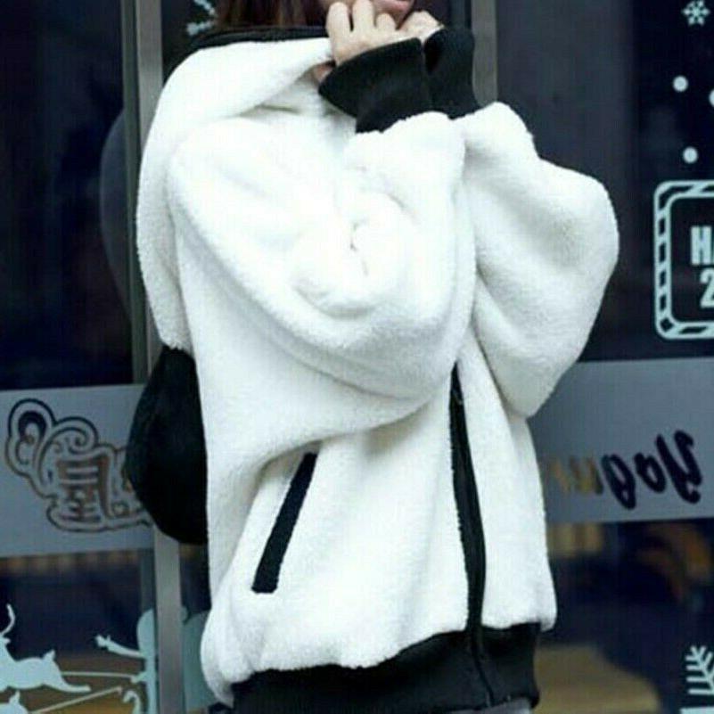 donna panda felpe con cappuccio kawaii cappotto