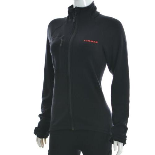 donna pile cerniera intera maglione collo alto
