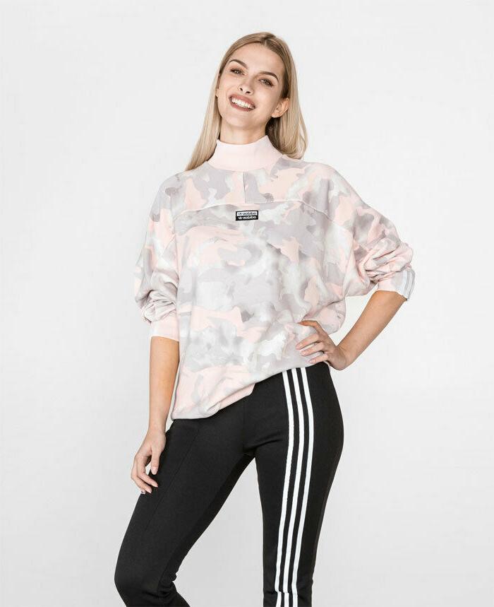 donna ragazze fucsia rosa mimetici felpa pullover