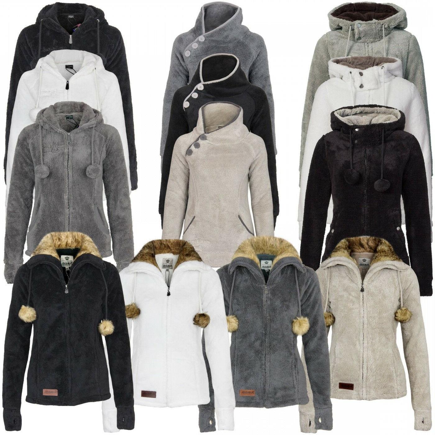 donna teddy giacchetta pile caldo flauschjacke sublevel