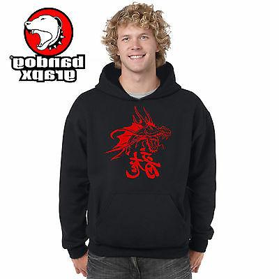 drago giapponese felpa nera uomo japan dragon