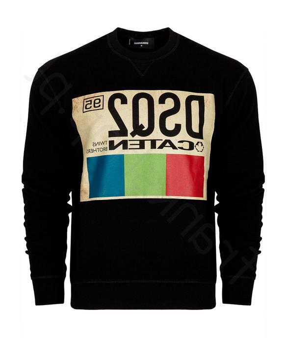 dsquared milano felpa uomo girocollo tg s