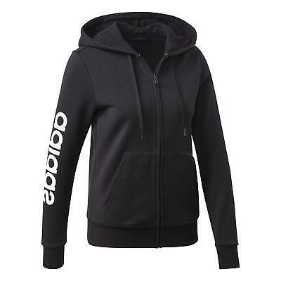essential linear felpa zip con cappuccio donna