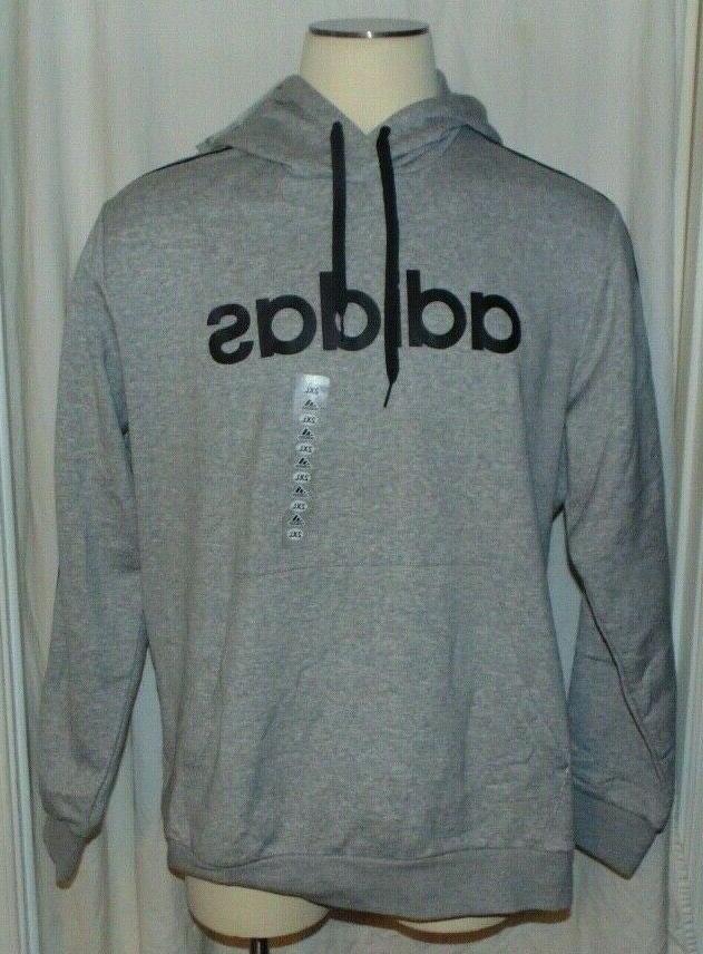 essentials 3 stripes pullover hoodie men gray