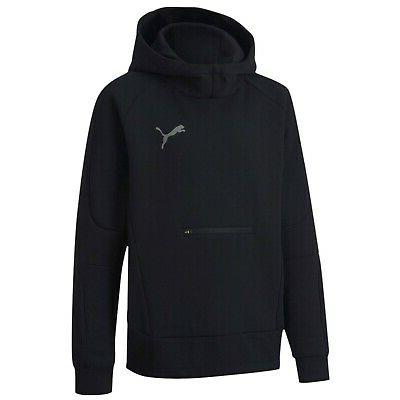 evostripe felpa in cotone nera da ragazzo