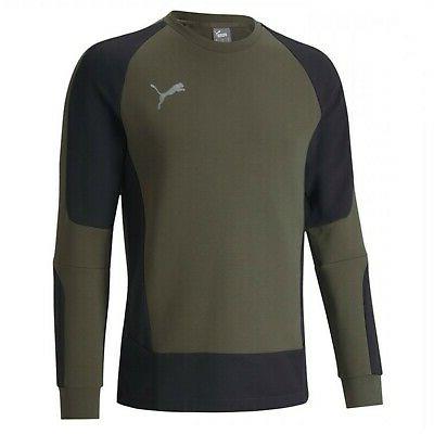 evostripe felpa verde in cotone da uomo