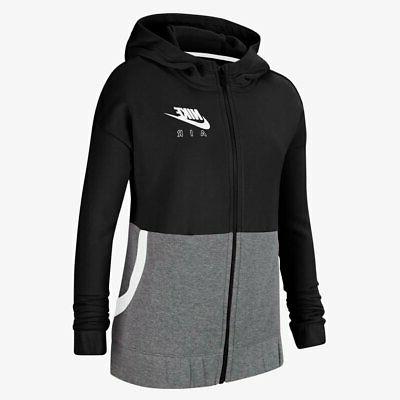 felpa air cappuccio colorblock bimba cu8302