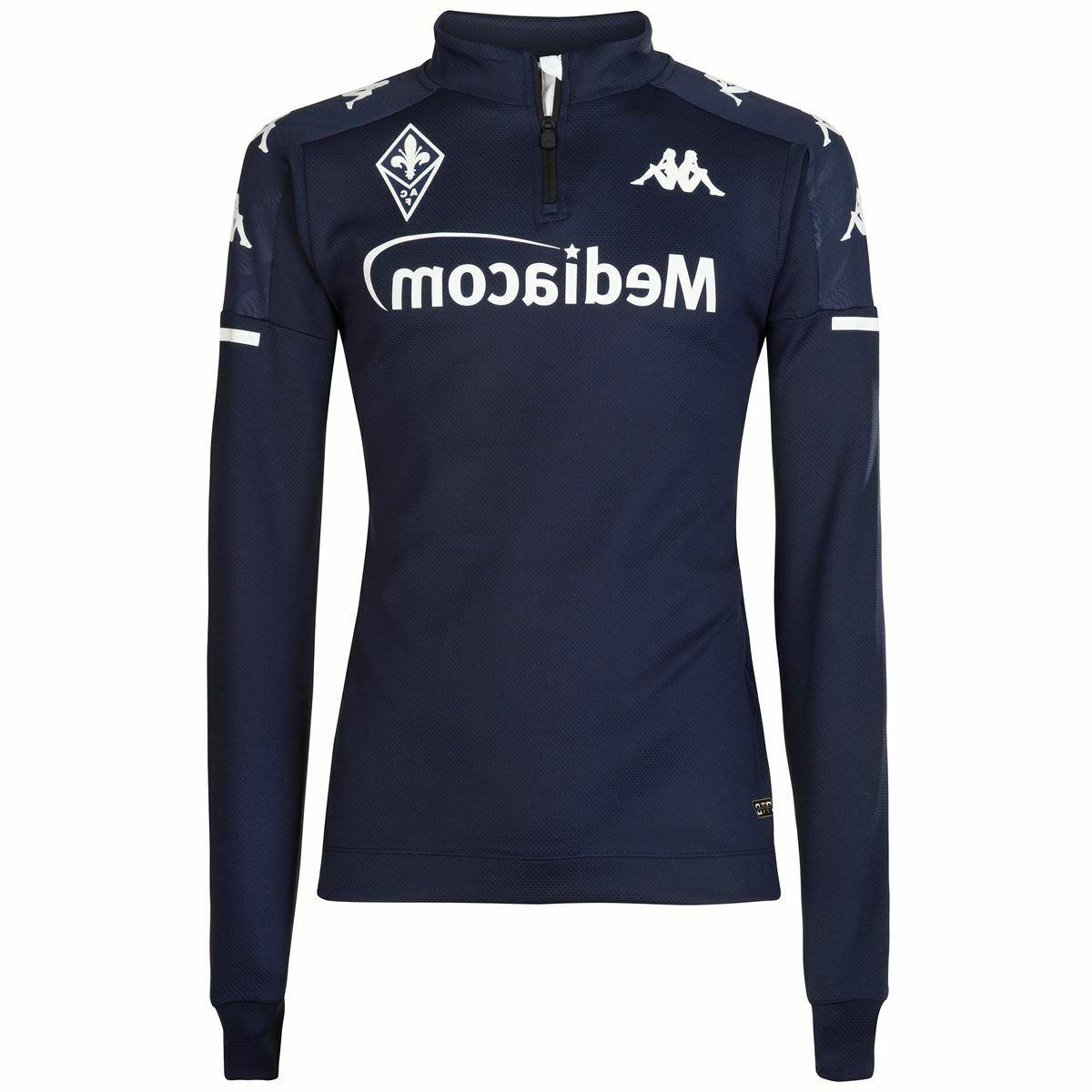 felpa allenamento acf fiorentina blu kappa 2020
